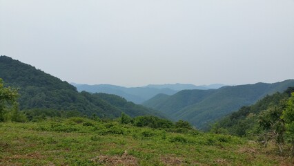 계절따라 변하는 아름다운 산의 경치