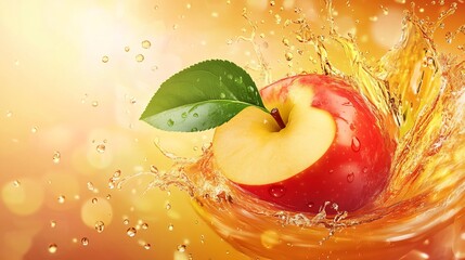 Refreshing Apple Splash: A Burst of Juicy Goodness