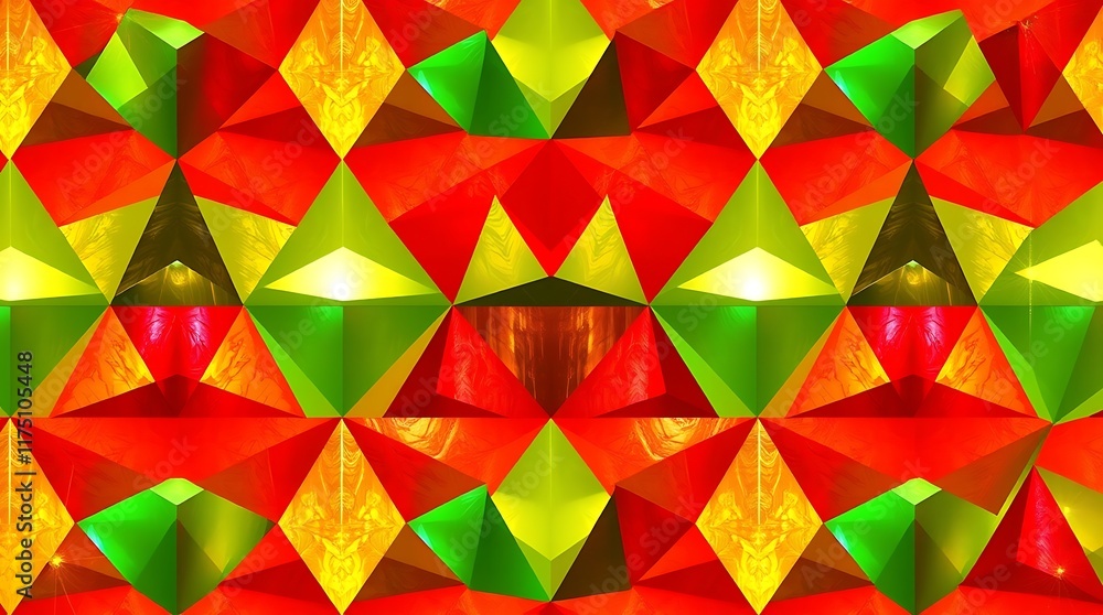 Poster abstract geometric pattern: a vibrant and captivating abstract pattern featuring a kaleidoscope of g