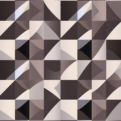 Abstract Geometric Pattern:  Subtle shades of grey and beige create a mesmerizing, seamless texture with a 3D effect. Ideal for backgrounds or design elements.  