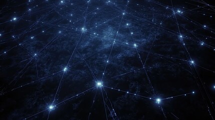 Fototapeta premium Abstract Network Showing Connections And Data Flow