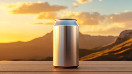 Aluminum Can on Mountain View. Generative AI