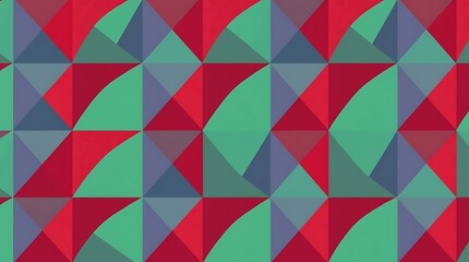 Geometric Abstract Pattern:  Red, green, and blue geometric shapes create a dynamic and captivating abstract pattern, perfect for modern design projects.  