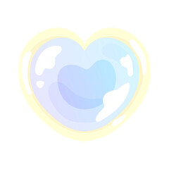 ハートのゆらめきブルージェム★PNG