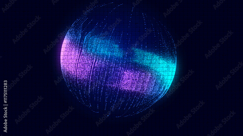 Poster abstract twisted, cosmic wormhole. technology background. data network. 3d rendering.