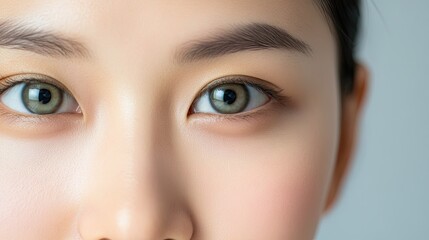 Fototapeta premium Close Up Of A Young Womans Eyes And Face