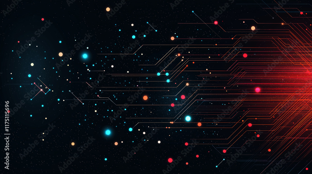 Poster digital galaxy: abstract technology background