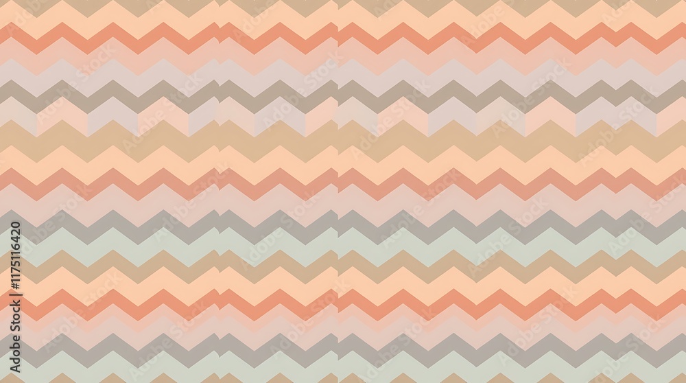 Poster abstract zigzag pattern: a seamless, digital illustration featuring a rhythmic, horizontal pattern o
