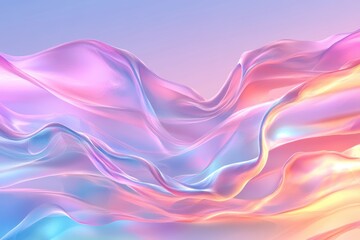 Colorful Abstract Background with Smooth Gradient Waves in Purple, Blue, and Pink – Soft Glow and Flowing Design