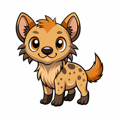 Cute cartoon spotted hyena. perfect for kids.