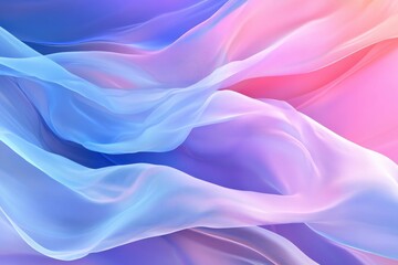 Obraz premium Colorful Abstract Background with Smooth Gradient Waves in Purple, Blue, and Pink – Soft Glow and Flowing Design