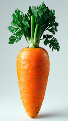 A photo of a carrot with a white background