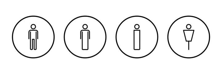 Man icon vector isolated on white background. male icon vector. human symbol