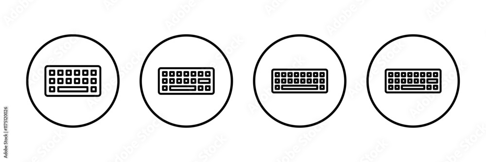 Fototapete keyboard icon vector isolated on white background. keyboard vector symbol