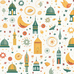 ramadhan pattern, cute, funny, white background, --v 5.2 Job ID: d8b3cf81-ba76-4c07-95d7-77cfe32d8f2e