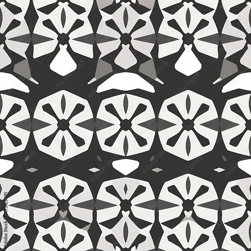 Aufkleber geometric abstract pattern: a captivating seamless pattern featuring a mesmerizing interplay of geom