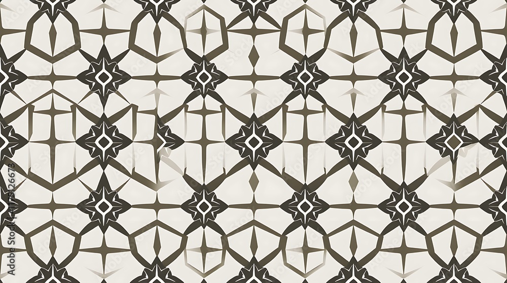 Poster geometric pattern: a seamless pattern of interlocking geometric shapes creates a mesmerizing visual 