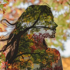 Silhouette of Seasons Soul Intertwined with the Seasons