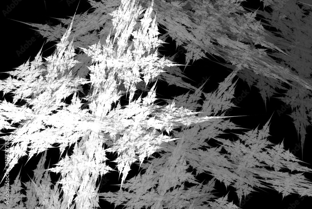 Poster computer generated fractal pattern and shape
