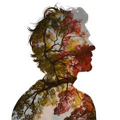 Silhouette of Seasons Soul Intertwined with the Seasons