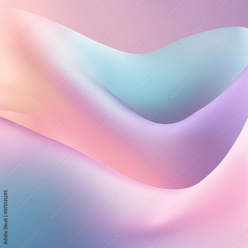 Poster a soft, flowing abstract background featuring gentle pastel colors that blend harmoniously, creating