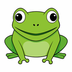 colorful Minimalist  Frog - Vector Illustration