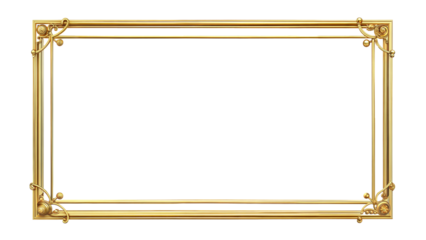 Decorative golden frame suitable for art displays or event announcements in elegant settings