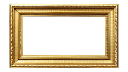 Fototapeta premium Golden decorative frame with intricate design ready for artwork display in an elegant setting