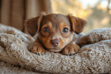 puppy cute looking soft brown