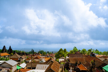 Bali, Indonesia - October 22, 2024:Pura Agung Besakih temple complex, Besakih. The most important Hindu temple in Bali.