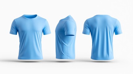 Light Blue T-Shirt Mockup Design. Generative AI