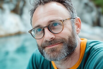 Explore the heartfelt journey of fatherhood, as a man reflects with love on the cherished memories made with his children Capture the depth of paternal affection in this image, showcasing a father's