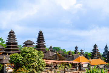 Bali, Indonesia - October 22, 2024:Pura Agung Besakih temple complex, Besakih. The most important Hindu temple in Bali.