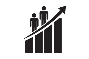 Success and Progress Concept with Rising Graph