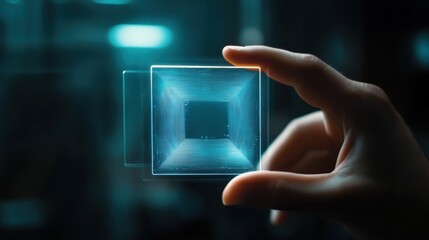 Finger with square digital screen