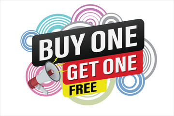 buy one get one free buy now poster banner graphic design icon logo sign symbol social media website coupon

