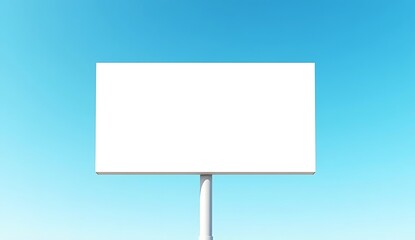 blank billboard on blue sky background