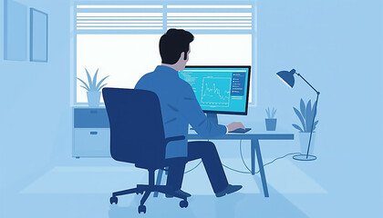 Where Creativity Meets Calm: Minimalist Home Office Illustrations for Freelancers