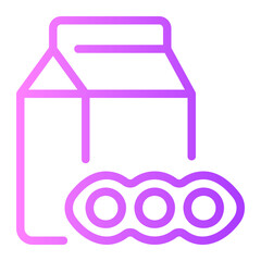 Obraz premium soy milk gradient icon