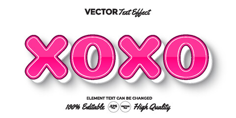 Xoxo Editable Text Effect