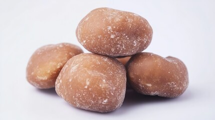 Salted cashew nuts isolated on white background