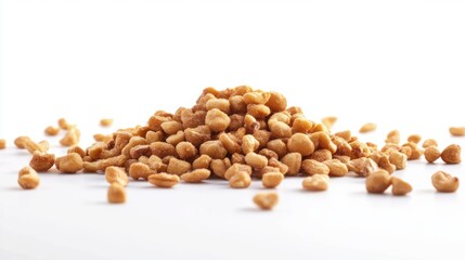 Salted cashew nuts isolated on white background