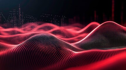Abstract futuristic background with red wave shapes depicting motion and energy , futuristic, abstract, background, red, wave