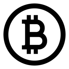 Illustration of Bitcoin Glyph Icon