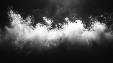 Fototapeta premium Steam Effect on Black Background. Generative AI