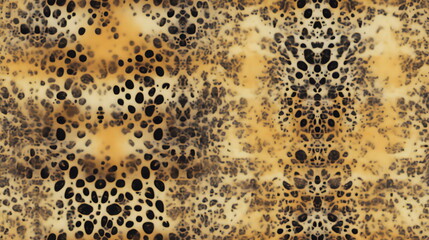 Animal pattern design. Modern seamless leopard pattern. Wildlife, texture for textile, fabric print. Abstract black and yellow spots, nature animal skin motif.