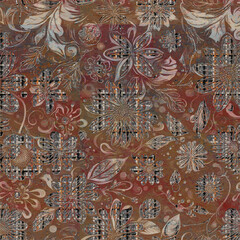 Seamless All-Over Floral Pattern with Vibrant and Elegant Flower Designs