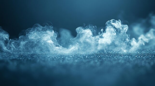Abstract Steam on Blue Background. Generative AI