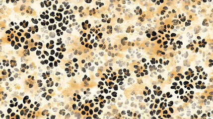 Animal pattern design. Modern seamless leopard pattern. Wildlife, texture for textile, fabric print. Abstract black and yellow spots, nature animal skin motif.