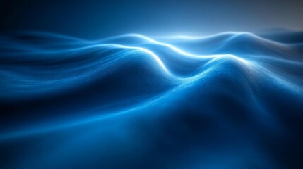 Obraz premium Blue Abstract Wave Background. Generative AI